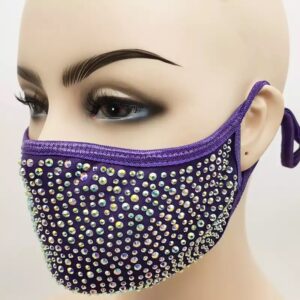 purple + AB rhinestone mask