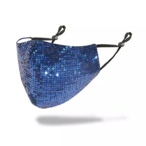 blue Sequin mask