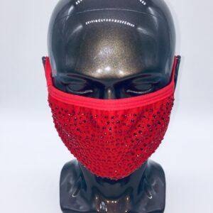 red+red rhinestone mask