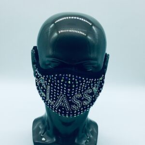 classy pattern + AB rhinestone mask