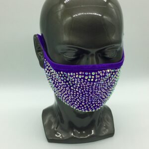 purple + AB rhinestone mask