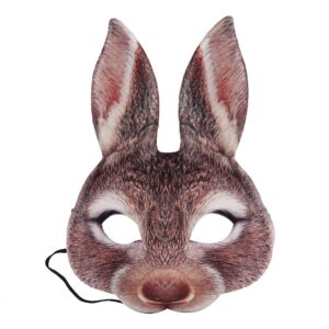 Brown Bunny Half Face Mask