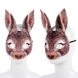 Brown Bunny Half Face Mask